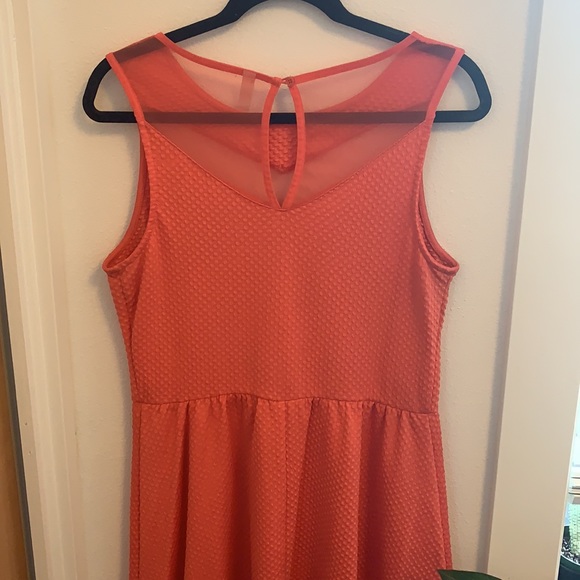 Xhiliration Textured Coral Dress - Picture 5 of 8